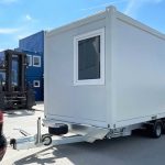 Achsen Anhänger für den Transport von 20 Fuß und 10 Fuß Container
