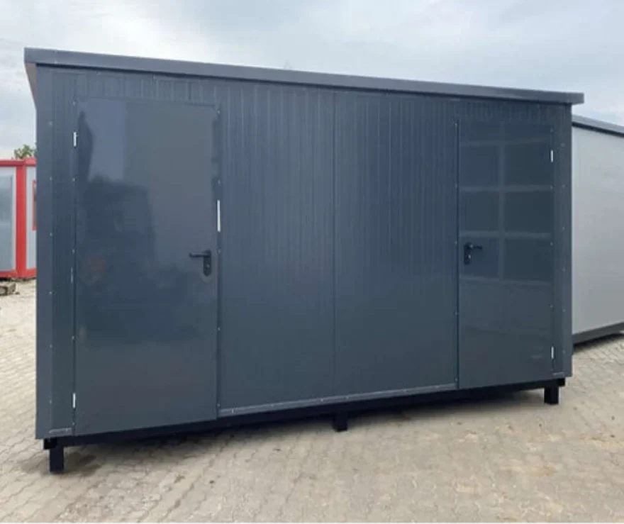 Sanitärcontainer 4 x 2 m mit Dusche und Doppel-WC – komplett ausgestatteter WC-Duschcontainer – Bild 2