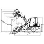 Diesel Hoflader 2.7 T – Teleskoplader 1500 kg Hubkraft | OX1090T – Kubota Motor 25 PS, Allrad 4×4 – Bild 5