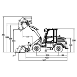 Diesel Yanmar 4-Zylinder Radlader 4.3 T – K1600T Hoftrac mit Kabine 61 PS – Hubkraft 1600 kg | Teleskoparm, Allradantrieb und Vollhydraulische Servolenkung – Bild 12