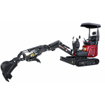 Rhinoceros XN13 Pro Diesel 1.3 t Minibagger – 14 PS, 3 Zylinder mit Kubota D722 Dieselmotor und Lastdruck-Meldesystem – Bild 10