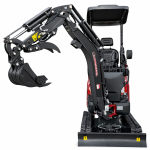 Rhinoceros XN13 Pro Diesel 1.3 t Minibagger – 14 PS, 3 Zylinder mit Kubota D722 Dieselmotor und Lastdruck-Meldesystem – Bild 17