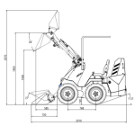 Kompaktlader L480S hydraulisch 19 PS wassergekühlt – Diesel 2 Zylinder Hoflader inkl. Schaufel AGROX – Bild 5