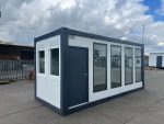 Bürocontainer mit Panoramafenstern (mobil & tragbar)