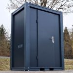 Sanitärcontainer - WC mit Waschbecken und Pissoir Anthrazit