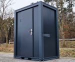 Sanitärcontainer - WC mit Waschbecken und Pissoir Anthrazit – Bild 3