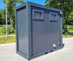 WC Sanitärcontainer mit Doppelkabine - für Mann und Frau - Anthrazit – Bild 4