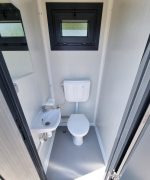 WC Sanitärcontainer mit Doppelkabine - für Mann und Frau - Anthrazit – Bild 7
