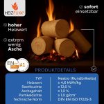 HEIZFUXX Nestro XL Blaue Weichholz-Briketts – 960 kg Palette (96 x 10 kg) – Premium-Briketts für Kamin, Heizkessel & Ofen – Hoher Heizwert & aschearm – Bild 5