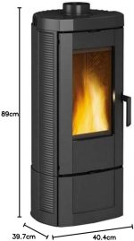 La Nordica Candy 4.0 Kaminofen – 6,2 kW – Kompakter Guss-Speicherofen – Energieeffizienzklasse A+ – 85,1 % Wirkungsgrad – Platzsparendes Design – Bild 6