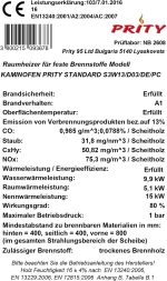 Prity S3 W13 Wasserführender Kaminofen – 18 kW – Zentralheizungs-Anschluss mit integriertem 16-Liter-Wassertaschen-Boiler – Energieeffizienzklasse A – Robuste Stahl-Konstruktion – Bild 6