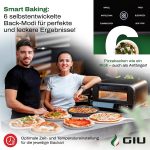 GIU Falò Elektro-Pizzaofen – 450°C Profi-Heißluftofen – „Pizzaiolo Set“ inklusive Zubehör – FusionHeat-Technologie – Neapolitanische Pizza in 2 Minuten – Mit Pyrolyse-Selbstreinigung – Bild 2