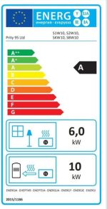 Prity S3 W13 Wasserführender Kaminofen – 18 kW – Zentralheizungs-Anschluss mit integriertem 16-Liter-Wassertaschen-Boiler – Energieeffizienzklasse A – Robuste Stahl-Konstruktion – Bild 5