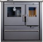 Nana IF „Verso CS Plus“ Küchenherd – 7,7 kW – Freistehender Kaminofen mit Backfach & Kochplatte – Energieeffizienzklasse A+ – Umweltfreundlich (EcoDesign 2022) – Modernes Design in Schwarz – Bild 2