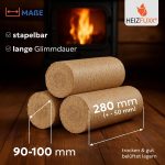 HEIZFUXX Nestro XL Blaue Weichholz-Briketts – 960 kg Palette (96 x 10 kg) – Premium-Briketts für Kamin, Heizkessel & Ofen – Hoher Heizwert & aschearm – Bild 4
