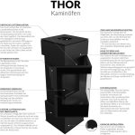 KRATKI Thor Kaminofen – 8 kW – Moderner Design-Kamin mit Eck-Panoramasicht – Energieeffizienzklasse A+ – Acumotte-Speichertechnik – Ideal für Eck-Installationen – Bild 5