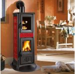 La Nordica Gemma Forno Holzofen – 6,5 kW, Burgunderrot – Bild 2