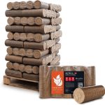 HEIZFUXX Nestro XL Rote Hartholz-Briketts – 300 kg Palette (30 x 10 kg Packungen) – Premium-Briketts für Kamin, Ofen & Heizkessel – Hoher Heizwert & aschearm