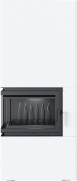 KRATKI Simple Box Kamin – 8 kW – Moderner Eck-Kaminbausatz – Weißes Stahldesign – 2-seitige Panoramascheibe – Energieeffizienzklasse A – Schnelle Montage – Bild 7
