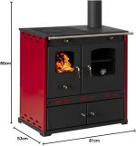 Prometey Perfect Eco Lux Küchenofen – 7,38 kW – Effizienter Holzofen mit Backfach & Kochplatte – Energieeffizienzklasse A+ – Vielseitige Heiz- & Kochlösung für bis zu 103 m² – Bild 7