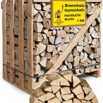 Hartholz-Brennholz – Kammergetrocknete Hainbuche & Buche – Scheitlänge 25 cm – Auf Palette – Perfekt für Kamin, Pizzaofen, Grill & Smoker