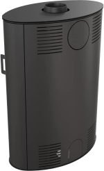 Kratki AB 2 (KOZA/AB/S/2) Kaminofen – 10 kW – Modernes ovales Design – Schwarz – Mit TERMOTEC-Speicher – Externe Luftzufuhr – Hocheffizient – Bild 3