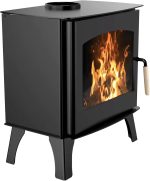 Sannover Dita Kaminofen – 11,8 kW – Kompakter Design-Kamin – Energieeffizienzklasse A+ – Schamott-Brennkammer – Für Scheitholz bis 52 cm – Ecodesign 2022 – Bild 2
