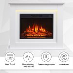 BALDERIA Finn Elektrokamin mit Kaminsims – 2000W – 3D-Flammeneffekt & 13-farbige Ambientebeleuchtung – Inkl. Fernbedienung – Bild 7