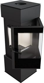 KRATKI Thor Kaminofen – 8 kW – Moderner Design-Kamin mit Panoramablick – Energieeffizient – Acumotte-Speichertechnik – Für Eck-Installation geeignet – Bild 3