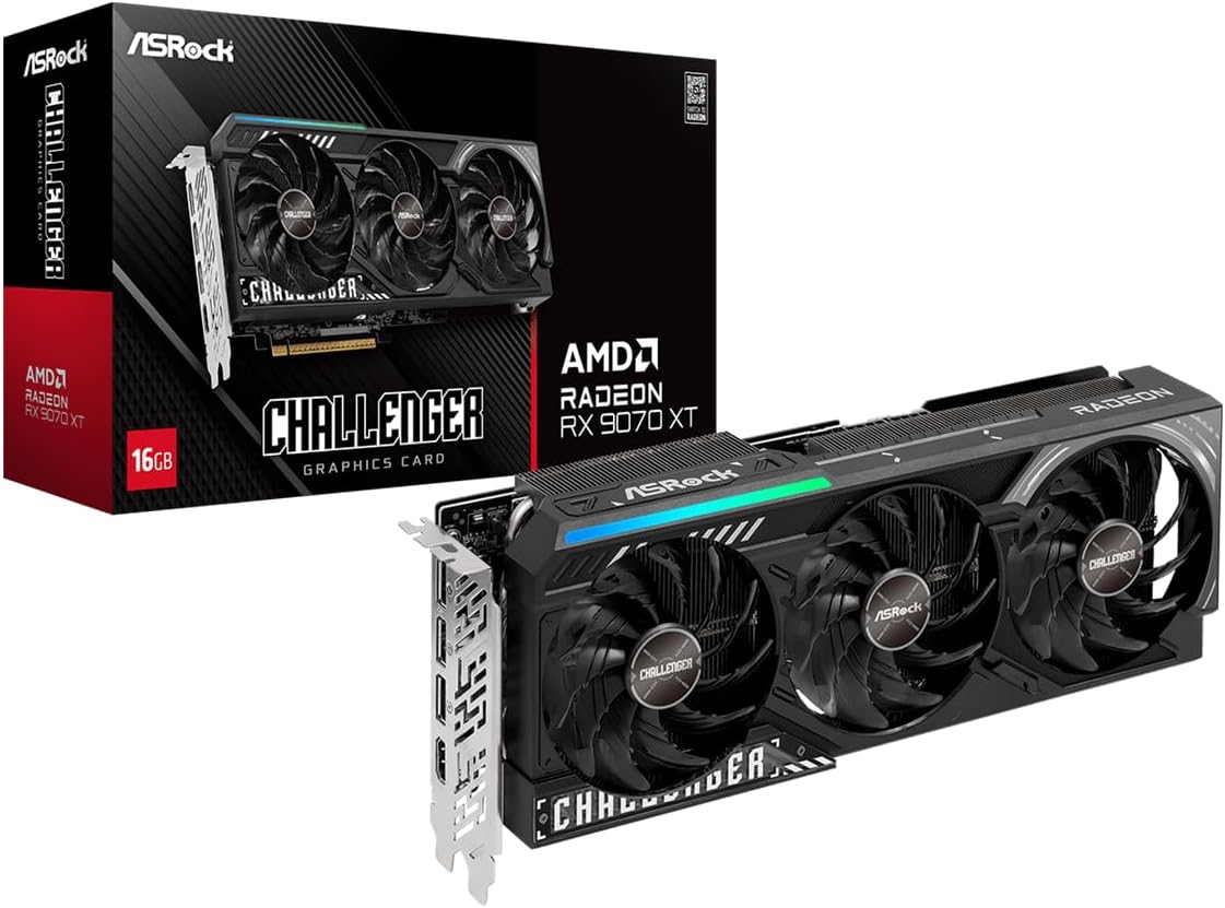 61ch6FkfsXL._AC_SL1200.jpg ASRock AMD Radeon RX 9070 XT 16GB GDDR6 | Challenger & Taichi White | RDNA 4 | PCIe 5.0 | 4K Gaming – Bild 1