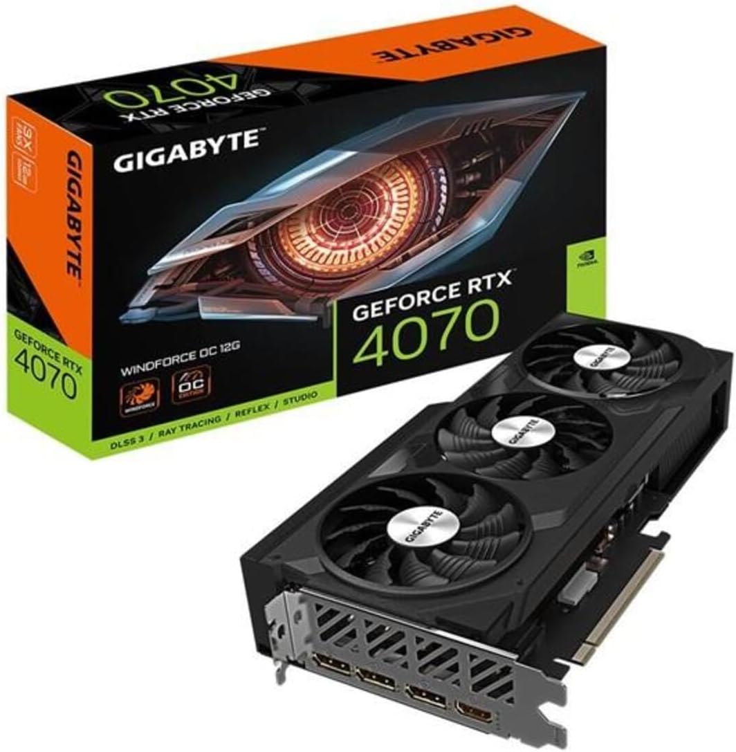 61qLemjAlqL._AC_SL1500.jpg GIGABYTE GeForce RTX 4070 WINDFORCE OC 12GB Grafikkarte (GV-N4070WF3OC-12GD) – Bild 1