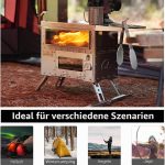 GREEN STOVE Tragbarer Edelstahl-Pellet- & Holzofen für Zelte – Bild 7