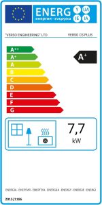 Nana IF „Verso CS Plus“ Küchenherd – 7,7 kW – Freistehender Kaminofen mit Backfach & Kochplatte – Energieeffizienzklasse A+ – Umweltfreundlich (EcoDesign 2022) – Modernes Design in Schwarz – Bild 5