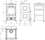 Nordica Rossella R1 freistehender Kaminofen – 11 kW, Weißer Naturstein – Bild 6