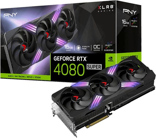 PNY GeForce RTX 4070 SUPER / 4070 Ti SUPER / 4080 SUPER XLR8 Gaming Verto Graphics Cards (XLR8 Epic-X RGB OC / Standard Edition)