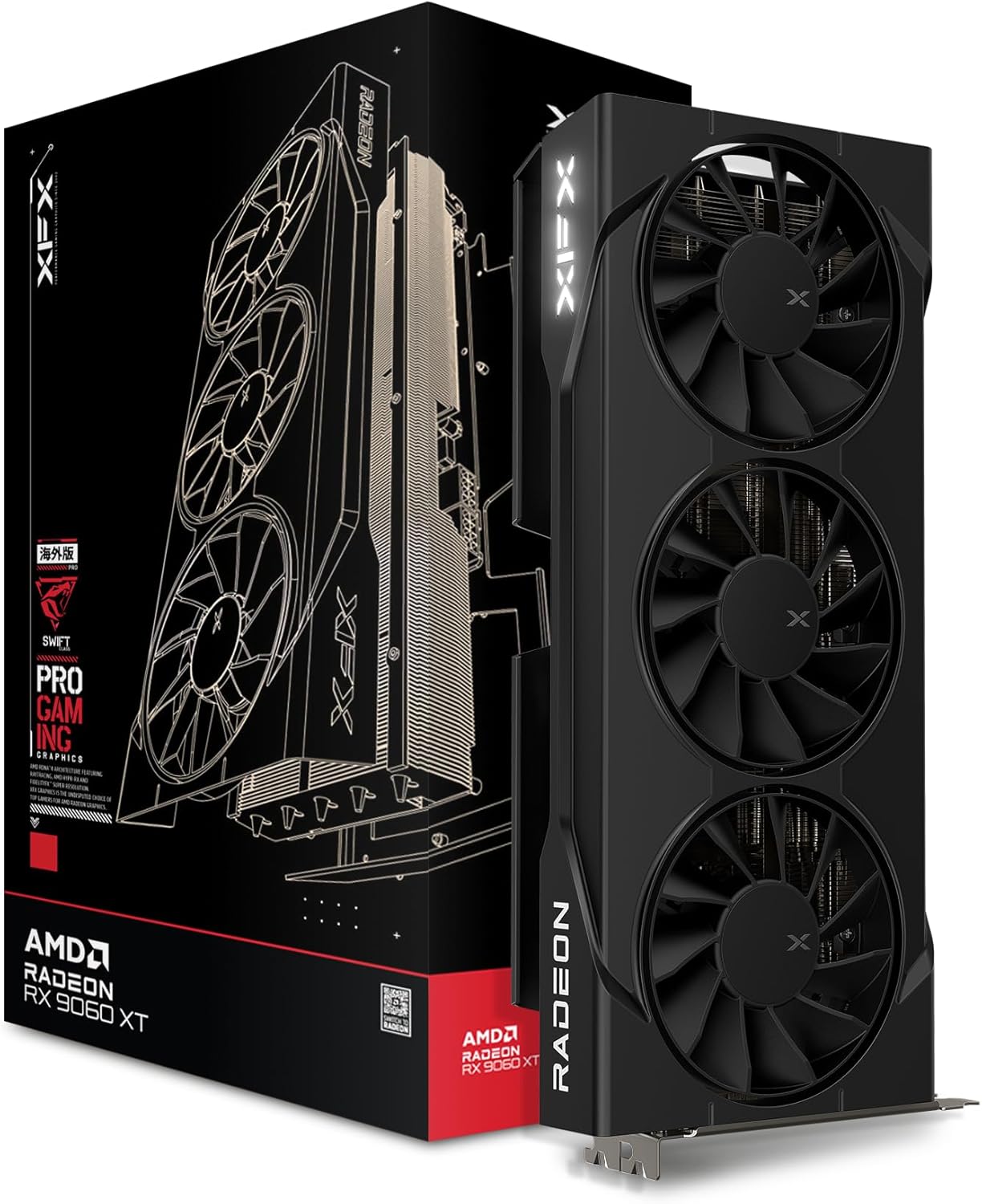 71IHZE7uAcL._AC_SL1500.jpg XFX Swift AMD Radeon RX 9060 XT OC Gaming-Grafikkarte (RX-96TS316BA) – Bild 1