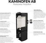 Kratki AB 2 (KOZA/AB/S/2) Kaminofen – 10 kW – Modernes ovales Design – Schwarz – Mit TERMOTEC-Speicher – Externe Luftzufuhr – Hocheffizient – Bild 8