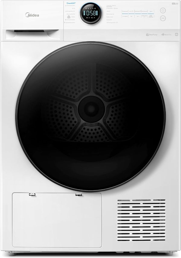 Midea MD20EH Wärmepumpentrockner | 8kg - 10kg | UV-Hygiene | Woolmark | Klasse A+++