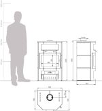 Thermia Bali Max Freistehender Kaminofen – Naturstein Grau, 8,5 kW – Bild 6
