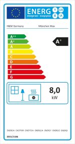 H&M Germany Munich Max Kaminofen – 8 kW – Moderner Speicherofen mit Speckstein-Verkleidung – Energieeffizienzklasse A+ – Dauerbrand-fähig – Für bis zu 200 m² – Bild 7