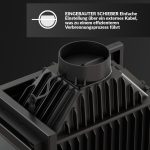 KRATKI Simple Box Kamin – 8 kW – Moderner Eck-Kaminbausatz – Weißes Stahldesign – 2-seitige Panoramascheibe – Energieeffizienzklasse A – Schnelle Montage – Bild 4