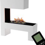 GLOW FIRE Mozart Opti-Myst Wasserdampf-Elektrokamin – Weiß, realistischer 3D-Flammeneffekt