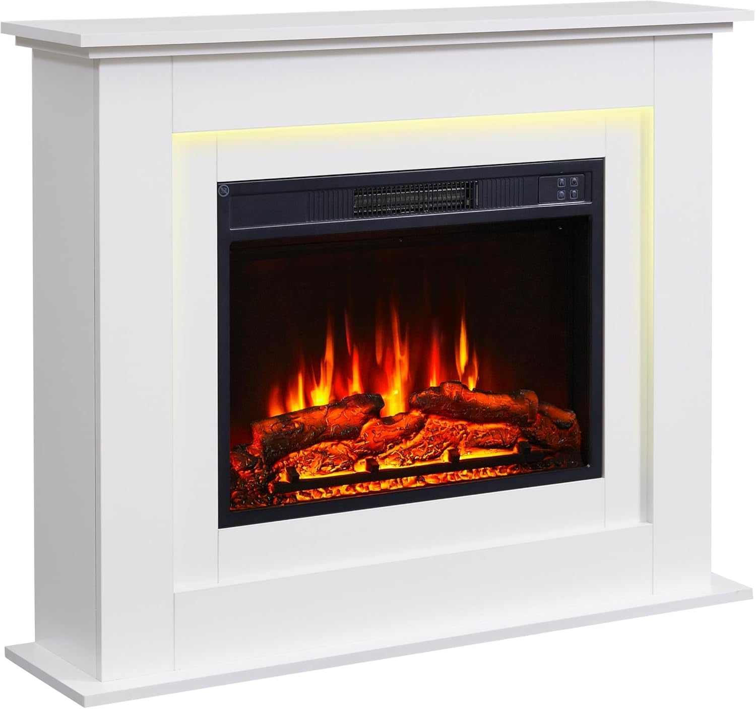 82caf1f5d417ccf12369cee7402ffc1d-1.jpg BALDERIA Finn Elektrokamin mit Kaminsims – 2000W – 3D-Flammeneffekt & 13-farbige Ambientebeleuchtung – Inkl. Fernbedienung – Bild 1