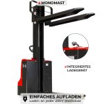 SCHORR Elektro Hochhubwagen 1200KG Monomast Freihub (1,6m Hubhöhe) – Bild 4
