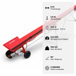 SCHORR Brennholz Förderband elektrisch Transportband 5m 230v – Bild 2