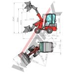 Teleskopradlader "807T Plus" Hoflader mit Kabine, 700 kg Hubkraft – Bild 5