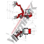 Teleskopradlader "810T Classic" Hoflader, 900 kg Hubkraft, Euro-Aufnahme – Bild 10