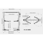 2-Säulen-Hebebühne "New York" 4t, 380V, elektromagnetische Verriegelung – Bild 2