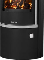 Justus Faro W+ 2.0 Holz- & Kohleofen – 7 kW, schwarzer Stahl mit Speckstein-Abdeckplatte – Bild 3
