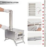 XCMAN Camping-Holzofen – Kompakter Edelstahl-Zeltofen für Backpacker – Faltbar & Transportabel – Inklusive 7-teiligem Schornstein & Seitenablagen – Ideal für Wintercamping, Eisfischen & Outdoor-Abenteuer – Bild 5